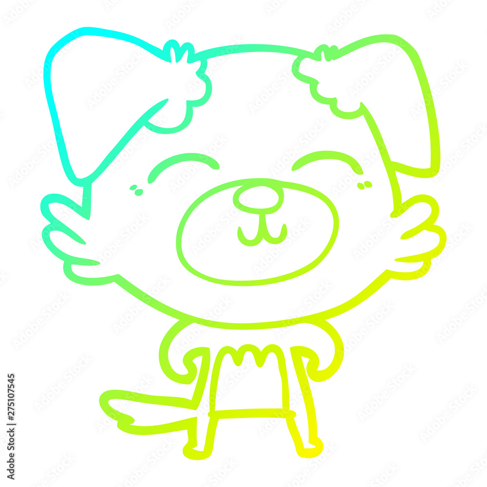 cold gradient line drawing cartoon dog cold gradient line drawing cartoon dog