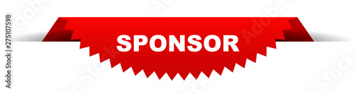 red vector banner sponsor