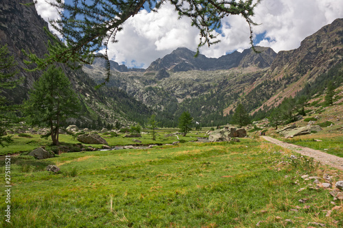 Valasco alpine valley, on a summer day. photo