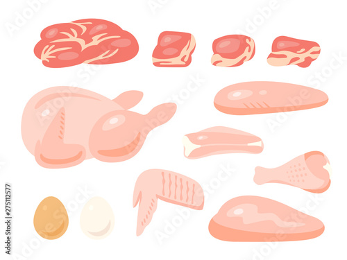 鶏肉のイラストセット
