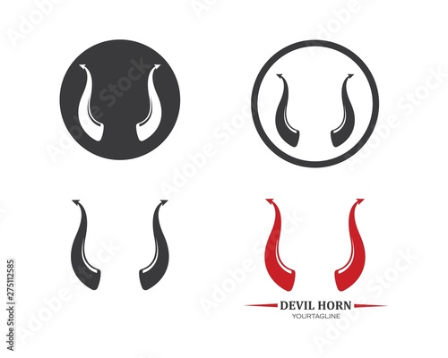 devil horn logo icon vector illustration design