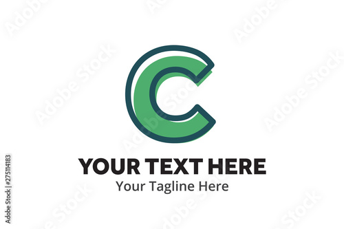 alphabetical logo creative design in flat style with color