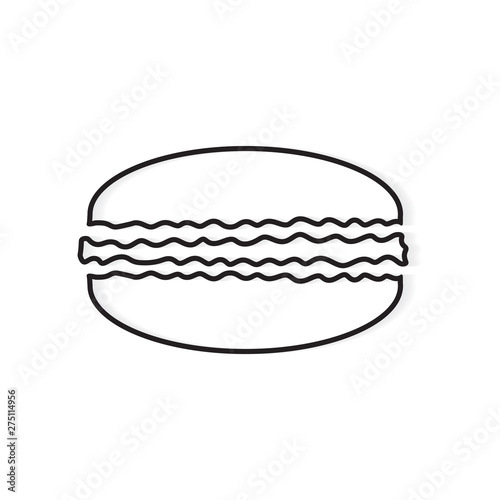 french macaroon icon- vector illustration