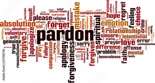 Pardon word cloud