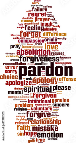 Pardon word cloud