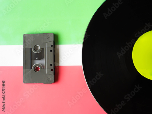 cassette and vinyl music retro old school classic 