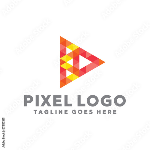 Pixel Logo For Technology Design With Colorful Style Concept. Digital Logo Company with Pixel Concept. Triangle and Geometry Symbols. Letter Icon for Business, website, Studio, Media, Internet. Free Download Pixel Logo For Technology Design With Colorful Style Concept. Digital Logo Company with Pixel Concept. Triangle and Geometry Symbols. Letter Icon for Business, website, Studio, Media, Internet. - GFXLoad