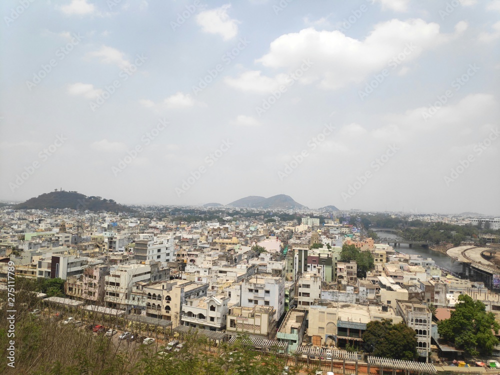 view of the city of vijaywada