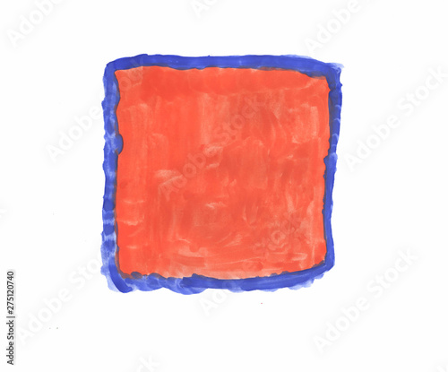 Red and blue picture, illustration