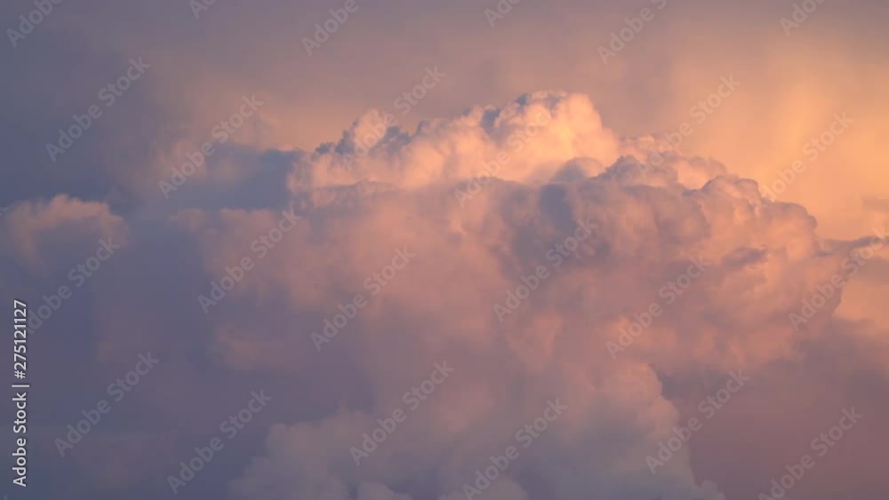 Beautiful cumulus cloud weather background. Cloudscape sunset in atmosphere timelapse. Beautiful cumulus cloud weather background. Cloudscape sunset in atmosphere timelapse.