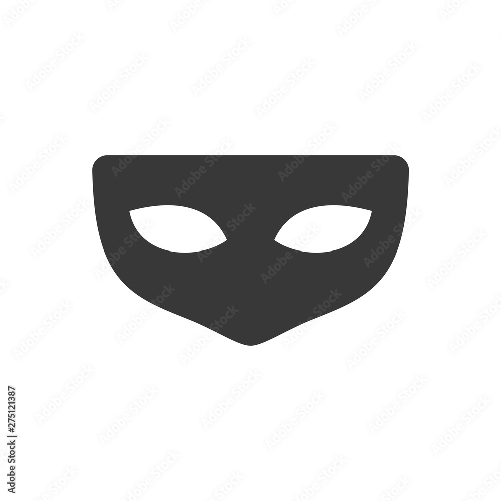 Black anonymous mask icon template black color editable. Mask symbol style vector sign isolated on white background. Simple logo vector illustration for graphic and web design.