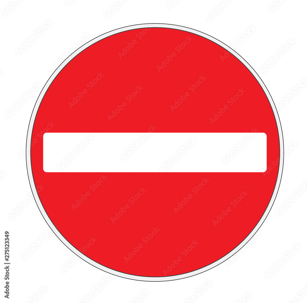 Do not enter red circle sign- Illustration. Do not enter red circle sign- Illustration.