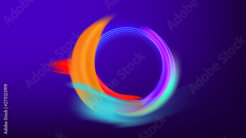 Colorful cycle wave frame vector background