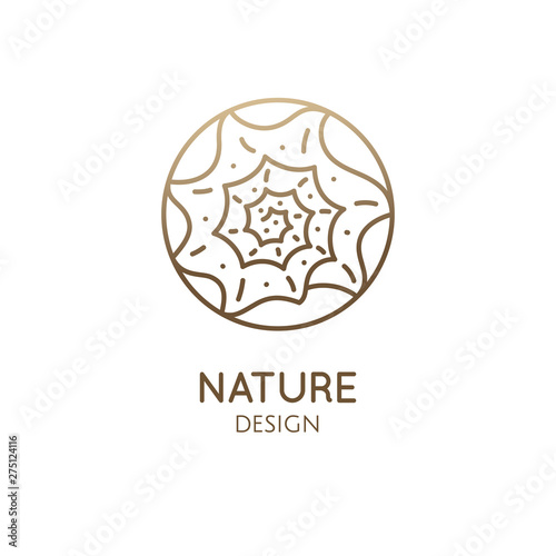 Abstract seashell round simple logo