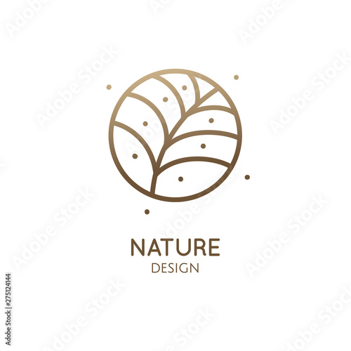 Tropical plant round logo