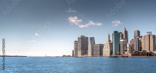 Manhattan skyscraper panorama view in New York City, USA