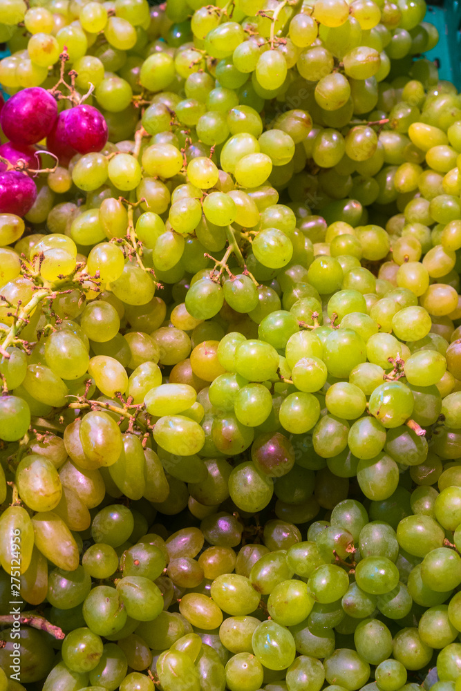 juicy ripe grapes on the supermarket counter juicy ripe grapes on the supermarket counter