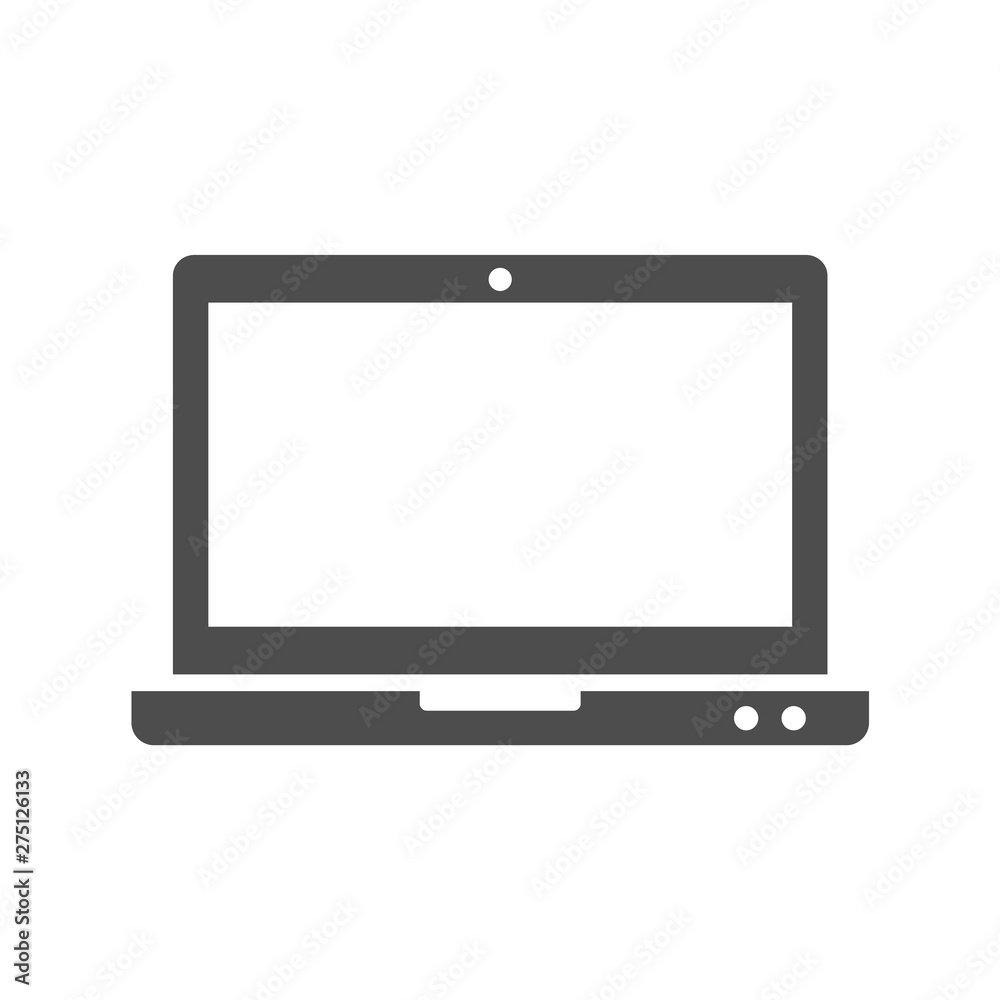 laptop vector icon isolated on white background. notebook flat icon for web, mobile and user interface design laptop vector icon isolated on white background. notebook flat icon for web, mobile and user interface design
