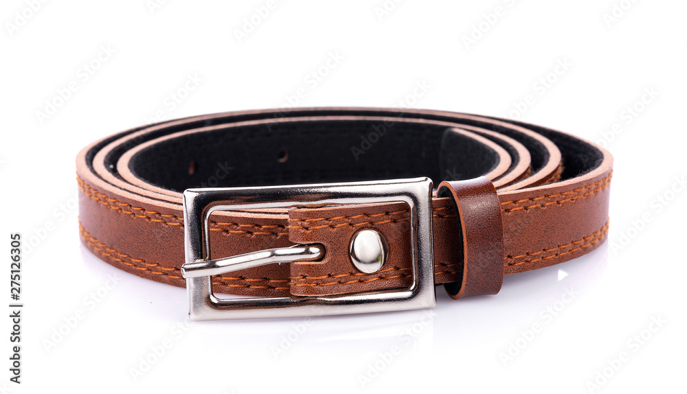 Leather belt isolated on white background Leather belt isolated on white background