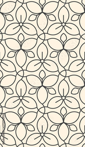 Linear seamless flower pattern