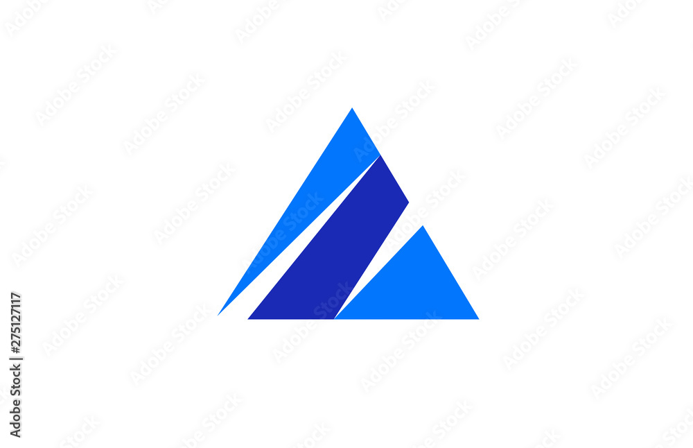 blue A alphabet letter logo icon design sign blue A alphabet letter logo icon design sign