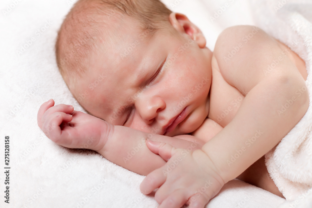 healthy newborn baby two week old sleeping healthy newborn baby two week old sleeping