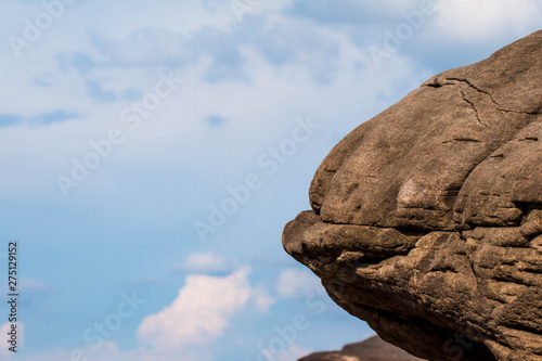 Beautiful amazing of rocks, Natural of rock canyon in mekhong river , Hat Chom Dao, Ubon Ratchathani province, North east Thailand photo