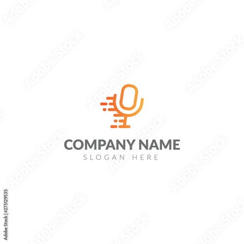 Fast podcast logo template