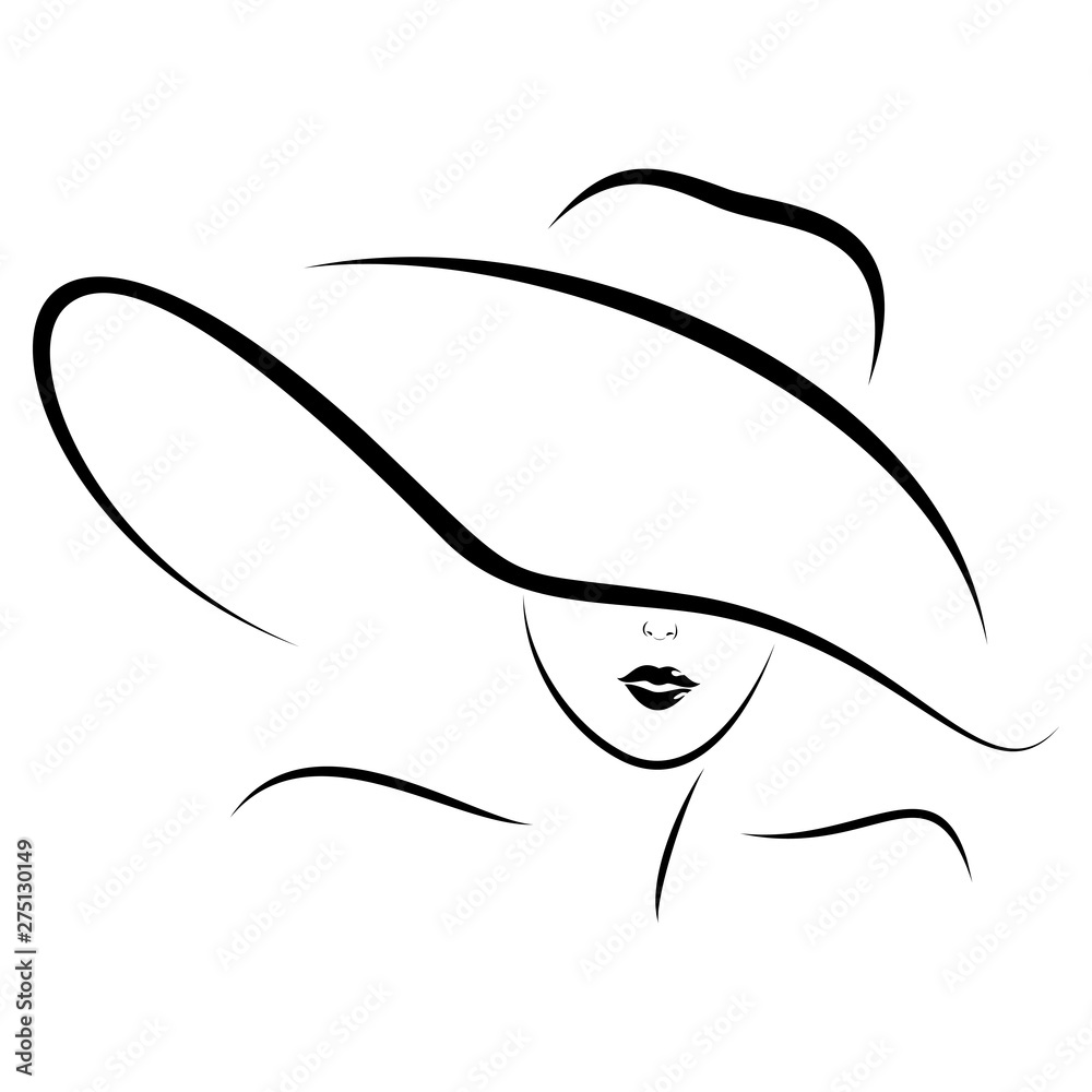 Obraz premium Linear Portrait Girl