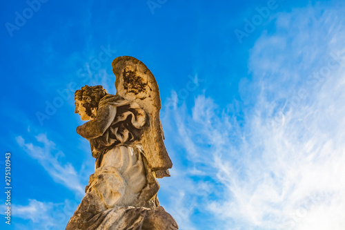 Angel sculpture at front of...