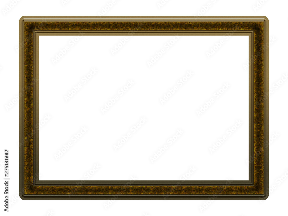 golden picture frame isolated on white background golden picture frame isolated on white background