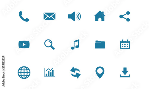 Web icon set. Set of web icon symbol vector. computer and mobile icons