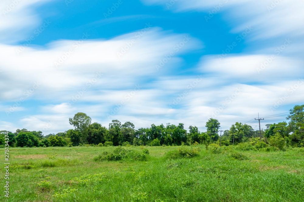 Beautiful view of sky and green at countryside Beautiful view of sky and green at countryside