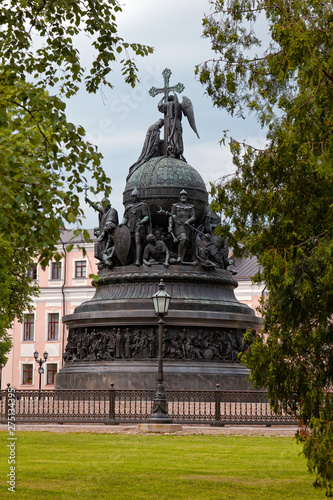 Monument Millennium of Russia, Veliky Novgorod, Russia.