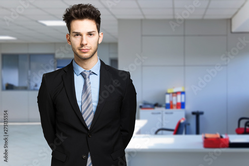 Young manager in his office