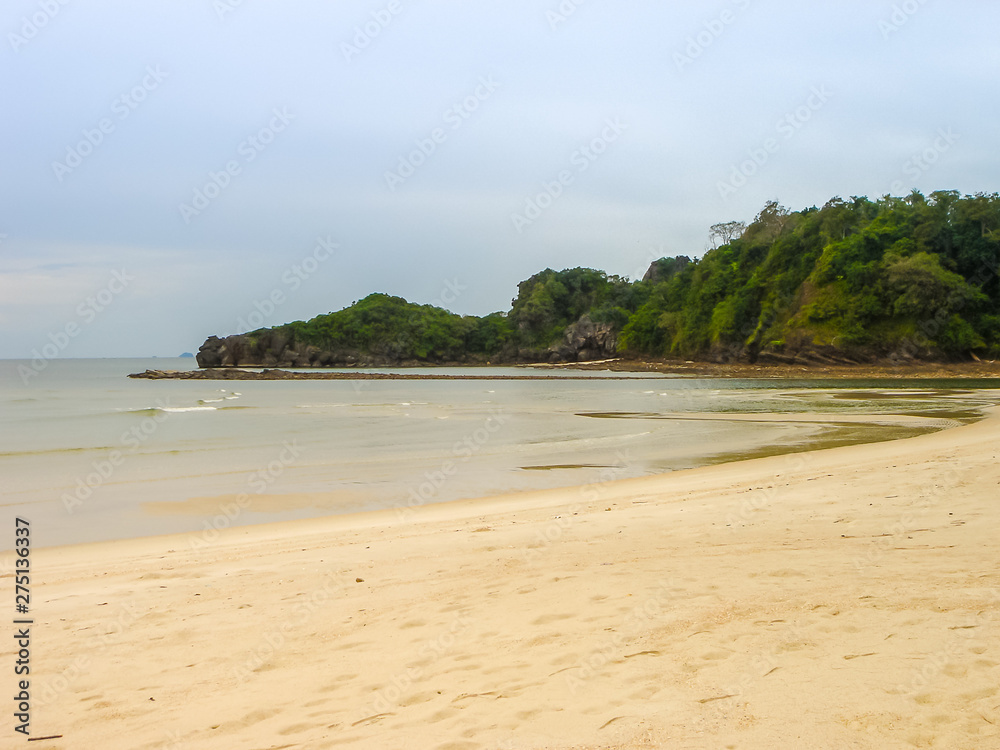 Blur Island in a Tropical Ocean Cloudy on Holidays Day. Blur Island in a Tropical Ocean Cloudy on Holidays Day.