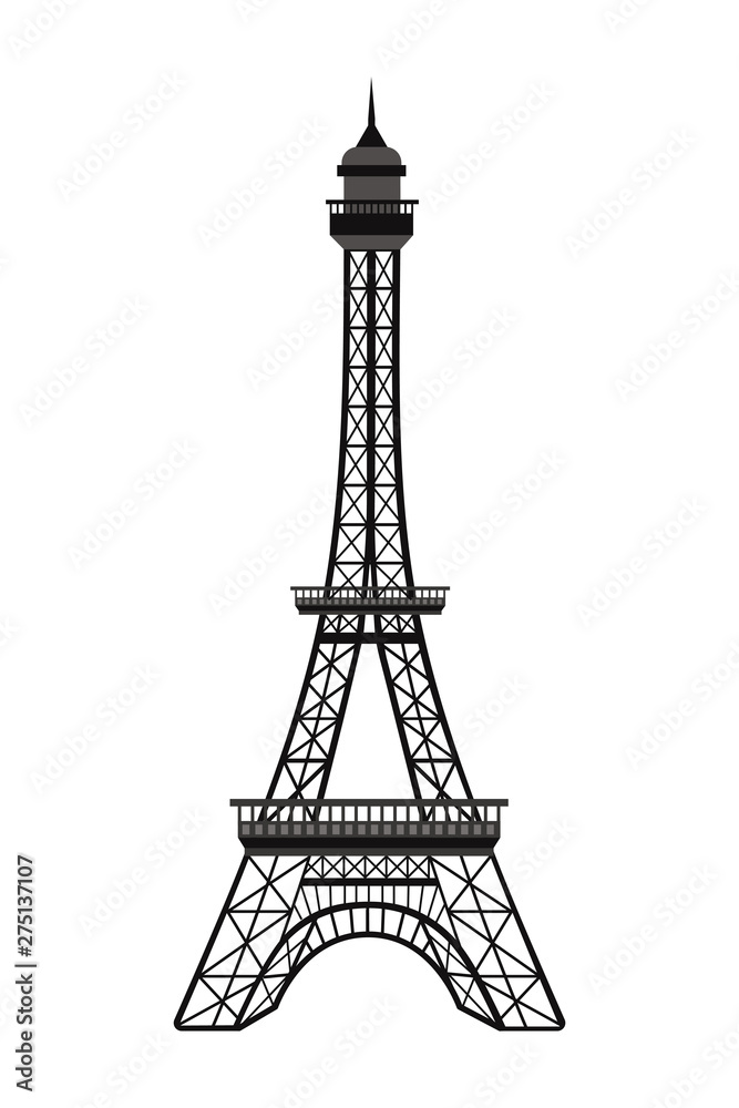 Obraz premium France eiffel tower design vector illustration