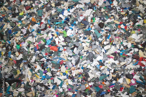 waste shredded pieces of low pressure plastic