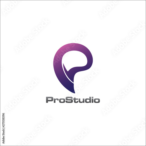 Free Download Pro Studio, Abstract P Letter Logo - GFXLoad