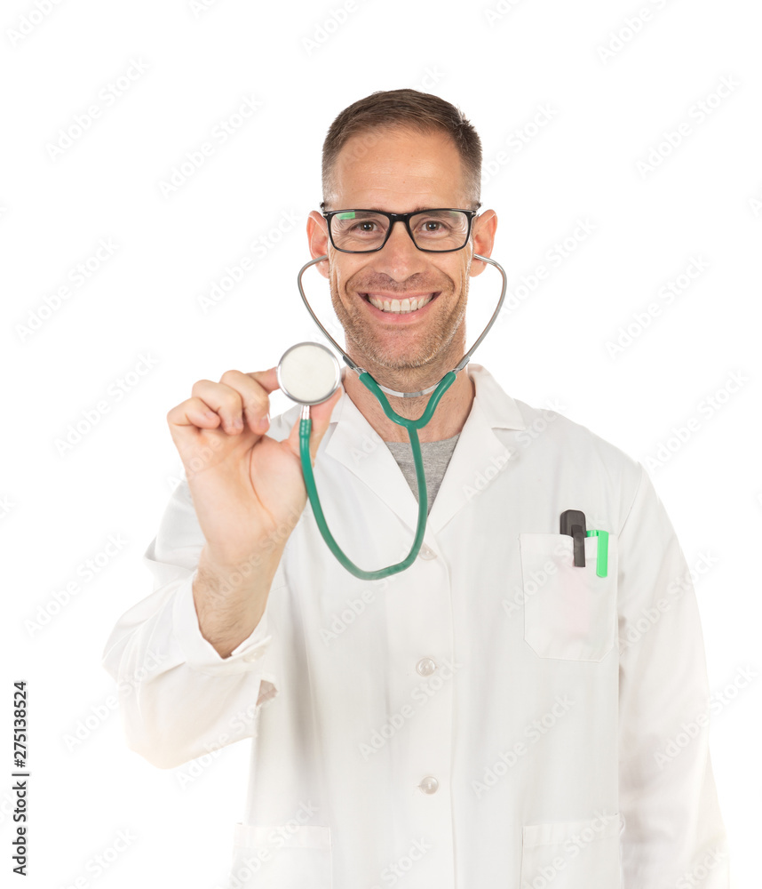 Handsome doctor with glasses