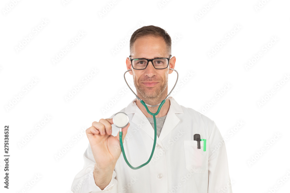 Handsome doctor with glasses
