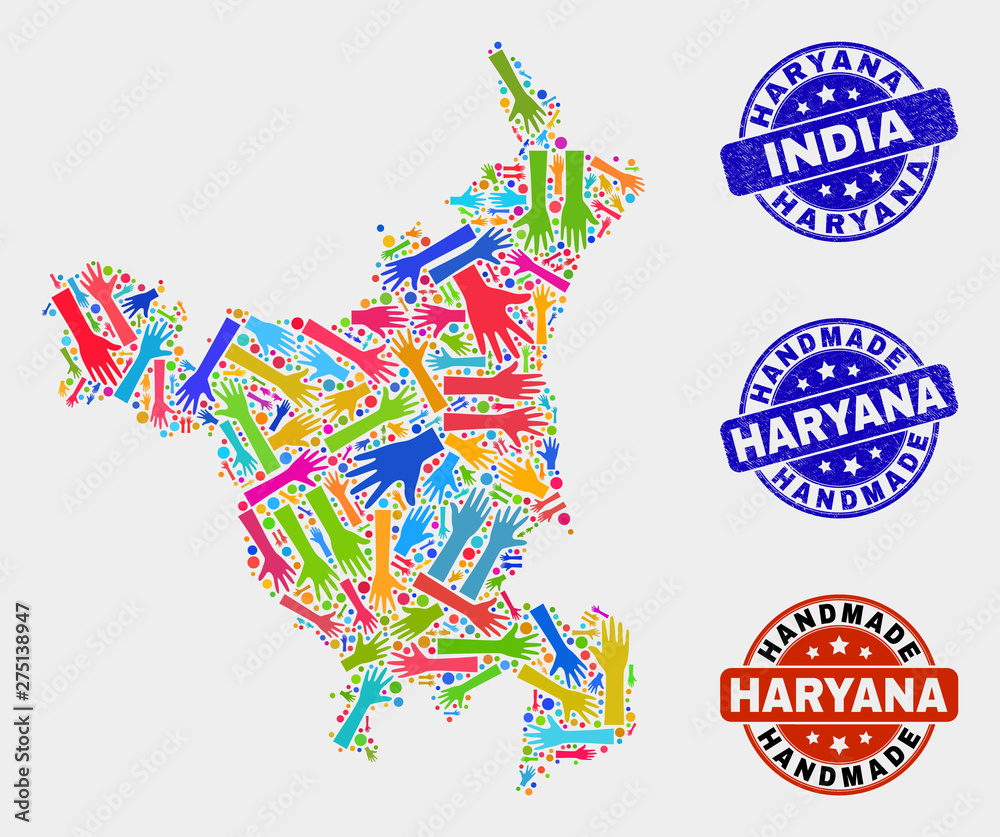 Productivity Haryana State Map and Scratched No... - Stock Illustration  [58100107] - PIXTA