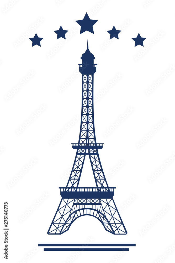 France eiffel tower design vector illustration