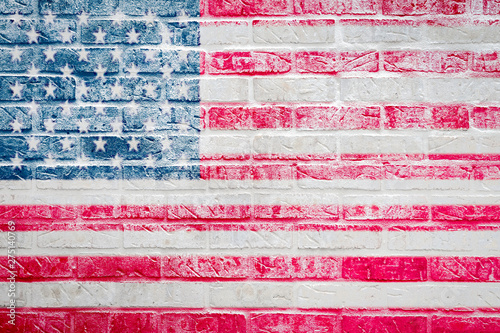 American flag grunge street...