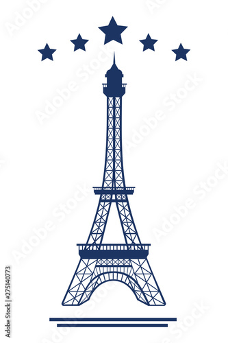 Fototapeta Naklejka Na Ścianę i Meble -  France eiffel tower design vector illustration