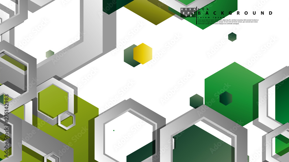 Abstract geometric background with hexagons, foliage color composition. Vector illustration Abstract geometric background with hexagons, foliage color composition. Vector illustration