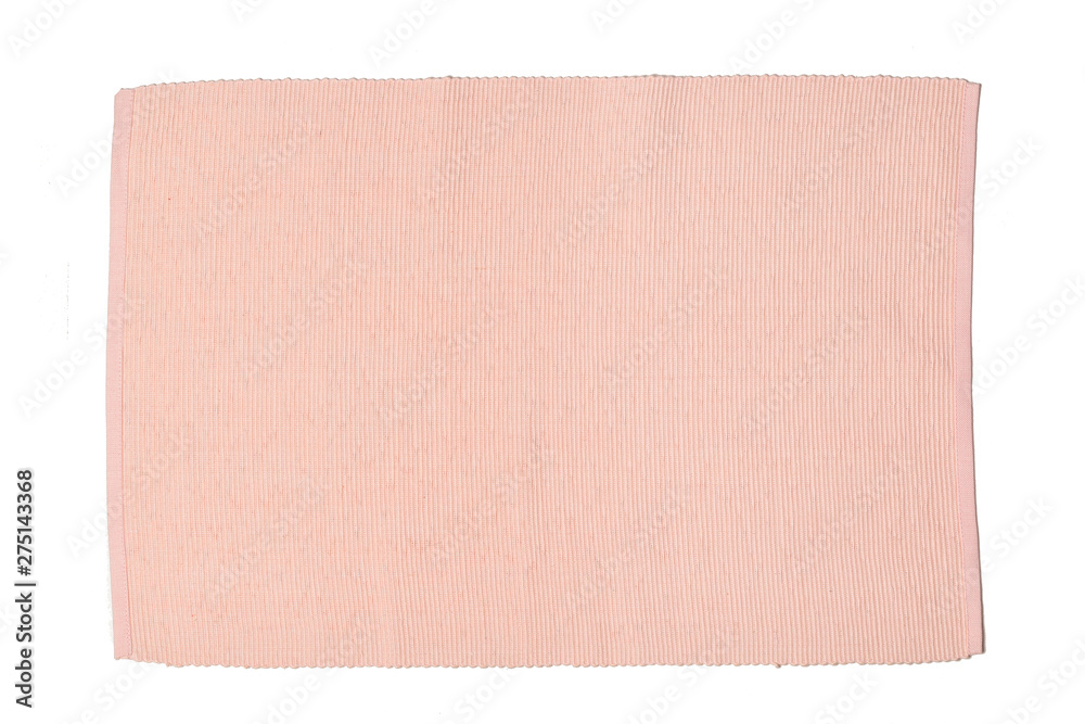 pink place mat isolated on white background