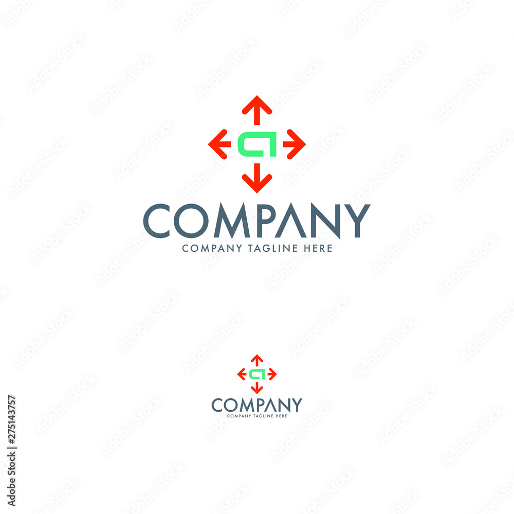 Arrow, compass and letter A logo design template Arrow, compass and letter A logo design template