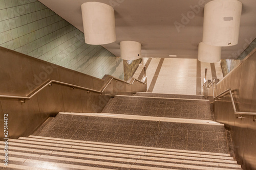 Photography Stairway at Berlin U-Bahn (metro) station Wittenau, Germany