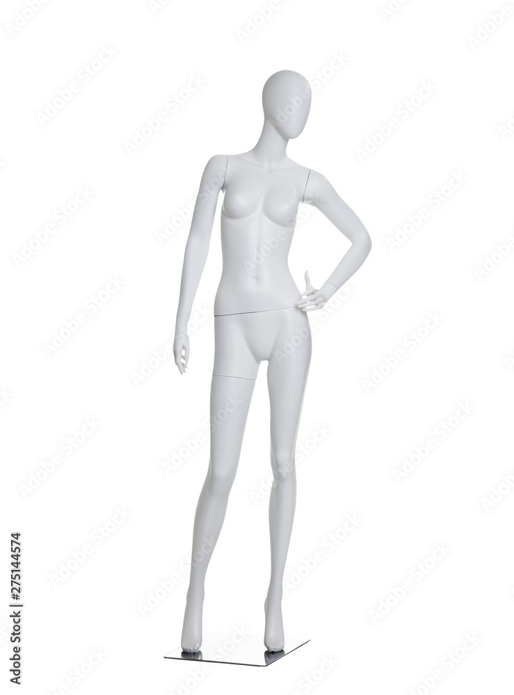 Beautiful female mannequin isolated on white background Beautiful female mannequin isolated on white background